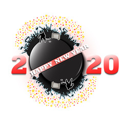 Happy new year 2020 and hockey puck