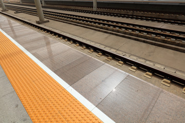 Fototapeta premium Railway stations, platforms and rails