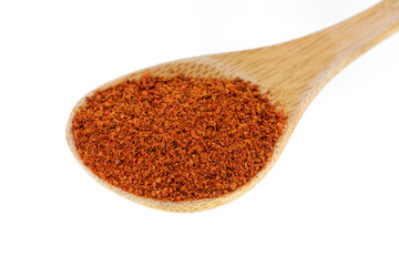 Paprika spices, a sweet peper on a white background
