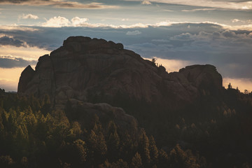 The rock formations of Vedauwoo in the Medicine Bow National Forest near Laramie, Wyoming