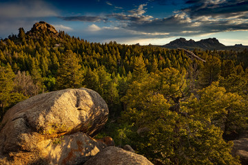 The rock formations of Vedauwoo in the Medicine Bow National Forest near Laramie, Wyoming