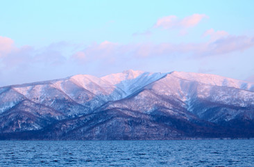 朝焼けの藻琴山