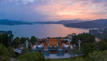 Wen Wu Temple at Sun-Moon Lake in Nantou, Taiwan - 307771325