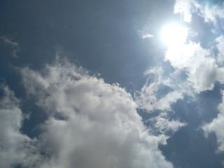 Beautiful blue sky with clouds background. Blue sky background with clouds.