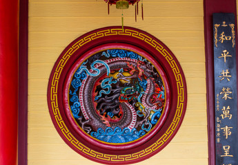 an altar at a Chinese place of worship