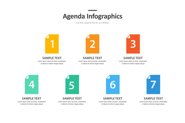 agenda infographic design, chart for planning events