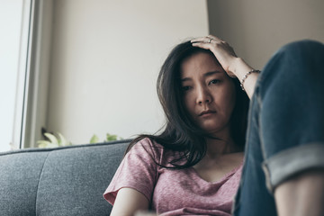 panic attacks alone young woman sad fear stressful depressed emotion.crying begging help.stop abusing domestic violence,person with health anxiety,people bad frustrated exhausted feeling down