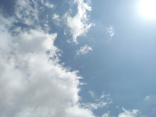 Beautiful blue sky with clouds background. Blue sky background with clouds.