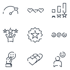 Testimonials set icon template color editable. Customer satisfaction pack symbol vector sign isolated on white background icons vector illustration for graphic and web design.