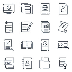 Document Flow Management set icon template color editable. Document pack symbol vector sign isolated on white background icons vector illustration for graphic and web design.