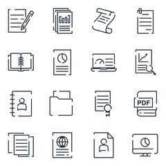 Document Flow Management set icon template color editable. Document pack symbol vector sign isolated on white background icons vector illustration for graphic and web design.