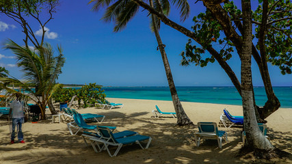Fototapeta na wymiar Sunny Dominican Republic Beach 