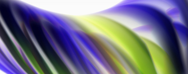 Glossy colorful liquid waves abstract background,, modern techno lines