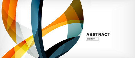 Obraz premium Colorful wave lines abstract background, color line for business or techno presentation