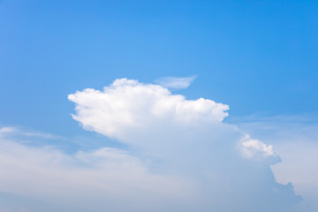 Blue sky and big white clouds or cloudscape.