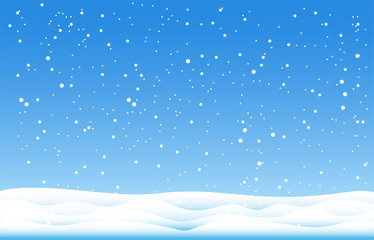 Snowflakes and Winter background, Winter landscape,vector design