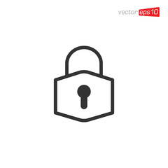 Padlock Secure Icon Design Vector