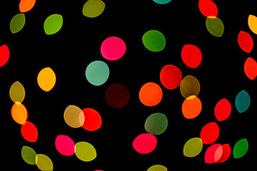 Naklejka na ściany i meble Abstract colorful defocused circular facula holiday bokeh