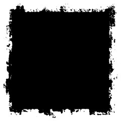 Grunge background black rectangular isolated on white background
