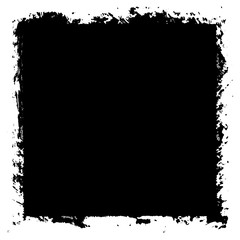 Grunge background black rectangular isolated on white background