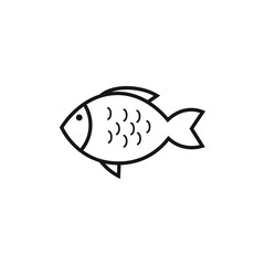 Fish icon flat design. vector illustration