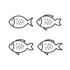 Fish icon flat design. vector illustration