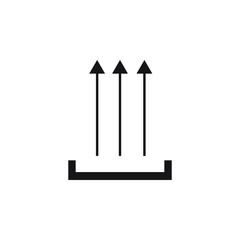 Heat icon flat design arrow up concept. Vector illustration