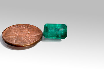 emerald and gemstone square gem for jewelry