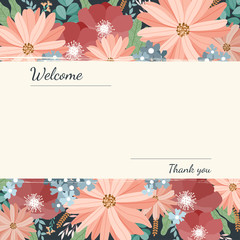 Beautiful Vector art floral frame