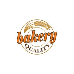 Bakery hand written lettering logo, label, badge, emblem.