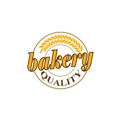 Bakery hand written lettering logo, label, badge, emblem.