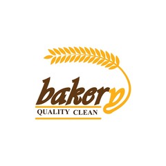Obraz premium Bakery hand written lettering logo, label, badge, emblem.
