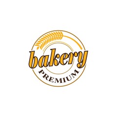 Bakery hand written lettering logo, label, badge, emblem.