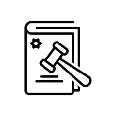 Black line icon for legitimate 