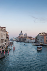 Twilight landscapes of the Grand Canal in Venice, Italy