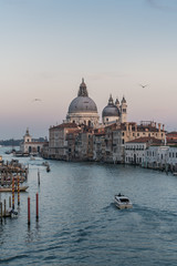 Twilight landscapes of the Grand Canal in Venice, Italy