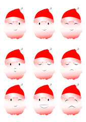 クリスマス, サンタクロース、顔