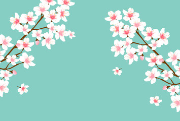 桜　春　年賀状　背景