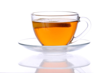 Tea on white background