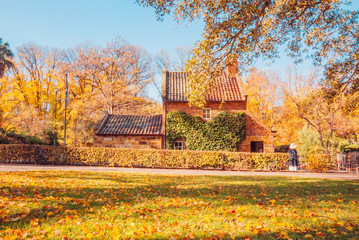 Cook's Cottage in Autumn, Fitzroy Gardens, Melbourne, Australia