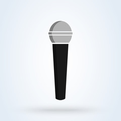 microphone Simple modern icon design illustration.