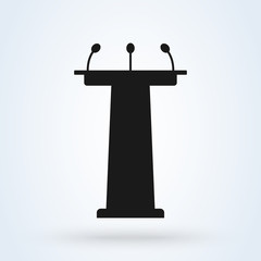 podium tribune. Simple modern icon design illustration.