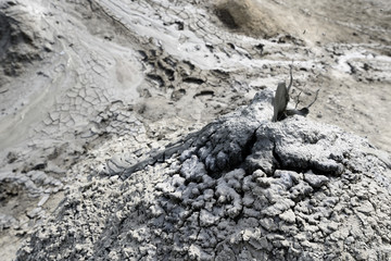 Mud volcanoes near Baku, Azerbaijan.