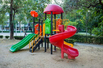 Colorful playground in the park.