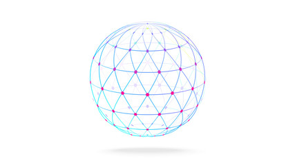 Fototapeta na wymiar Futuristic globe data network background