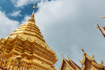 Wat Phra That Doi Suthep is famous visiting place and attraction of Chiang Mai, Thailand.
