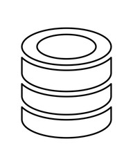 data center disks isolated icon