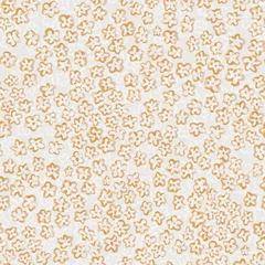 Stickers pour porte Petites fleurs Délicat motif floral simple et harmonieux aux couleurs dorées de l& 39 automne.