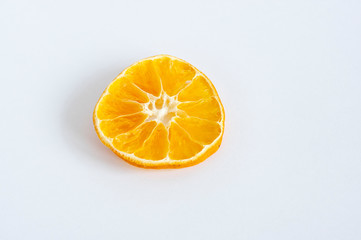dryed orange isolated white background