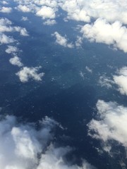 Obraz premium 海と雲 空撮